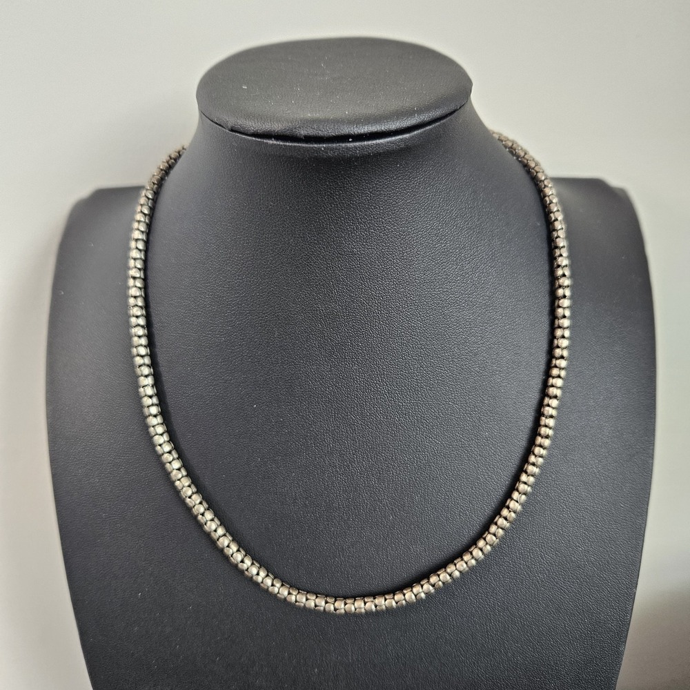 Silpada Sterling Silver Popcorn Chain Necklace 3.6mm 17"